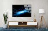 Abstract Blue Glass Printing Wall Art