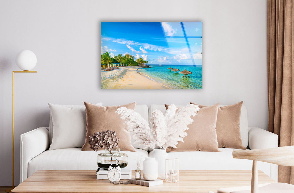 Alimatha Island Glass Wall Art photo print on glass, prints on glass wall art