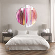 2 Piece Pink Abstract Tempered Glass Wall Art