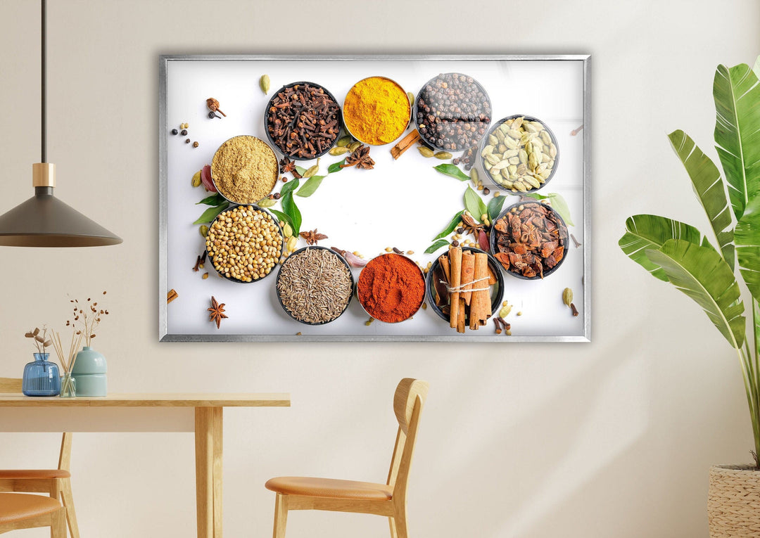 Spices Bowl Glass Wall Art, art glass wall art, glass wall art pictures