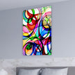 Abstract Circles Glass Wall Art , print on glass, glass printed photos