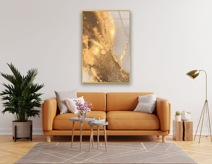 golden wall decor for living room