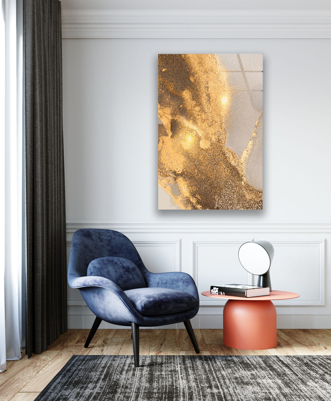 golden wall art and decor