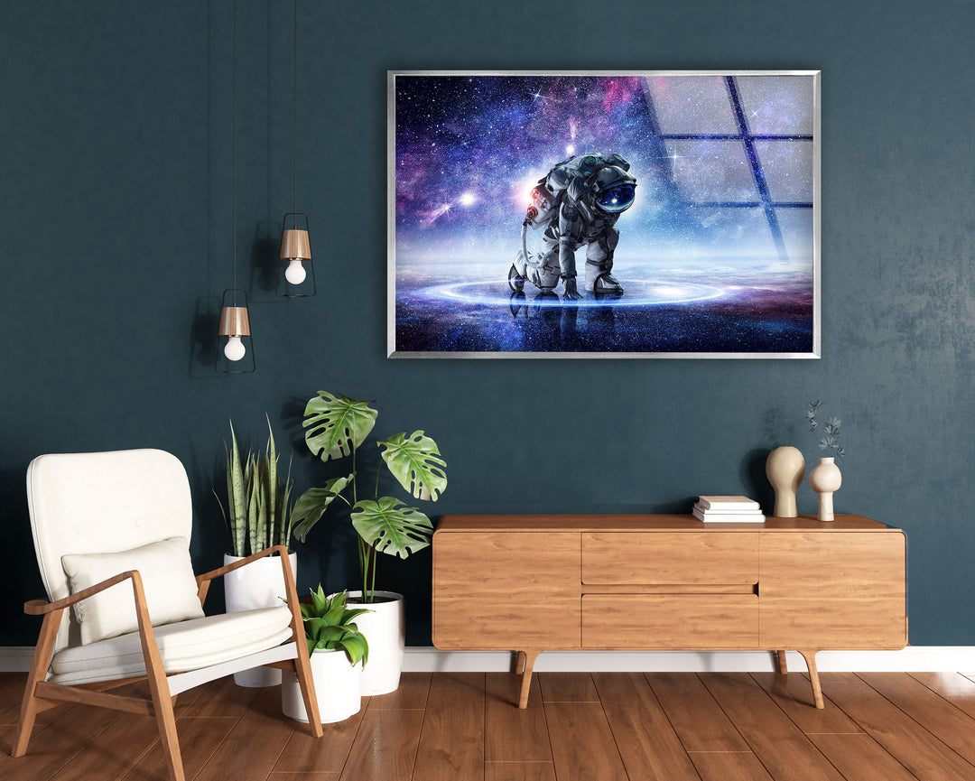 Cosmic Explorer Glass Wall Art, photo print on glass, prints on glass wall art