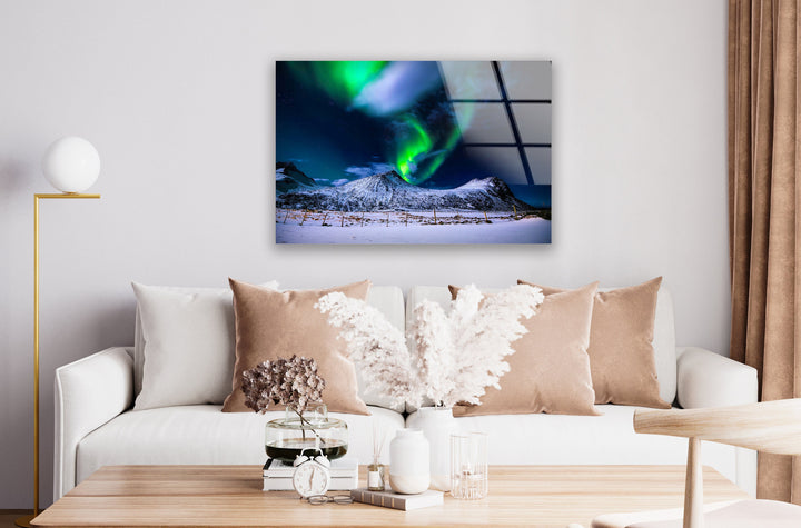 Northen Green Lights Glass Wall Art glass photo prints, glass picture prints