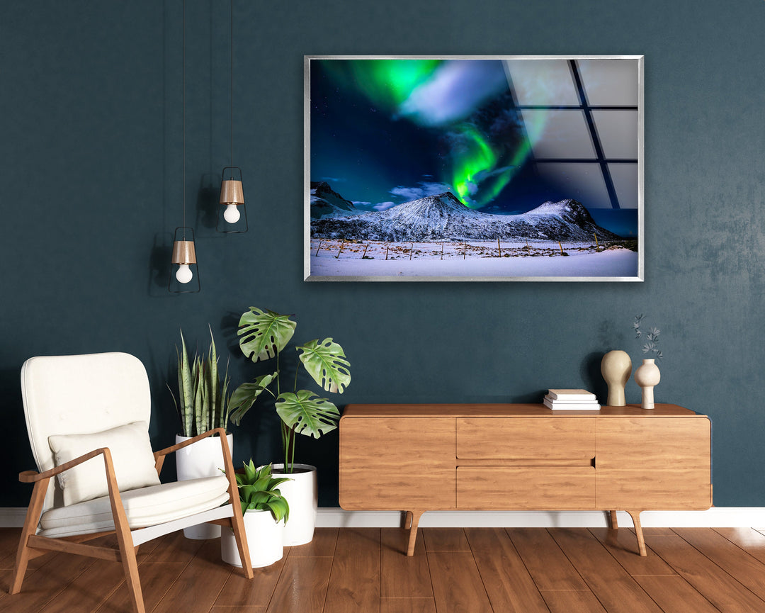 Northen Green Lights Glass Wall Art large glass photo prints, glass wall photos