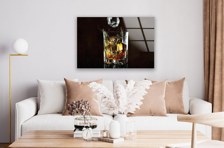 Iced Cocktail Glass Wall Art, glass image printing, glass prints from photos