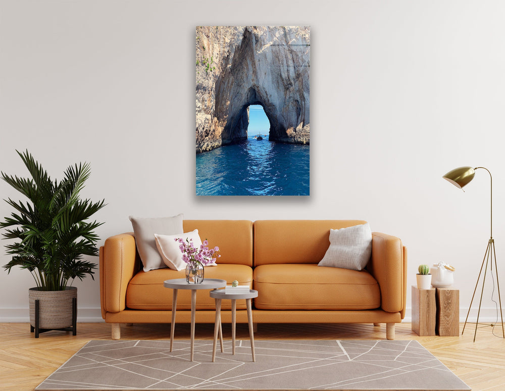 Capri Island Landscape Glass Wall Art glass photo prints, glass picture prints