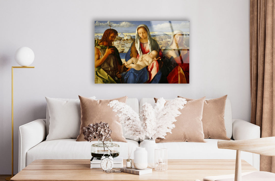 Madonna of the Meadow Glass Wall Art Decor | Glass Art Prints