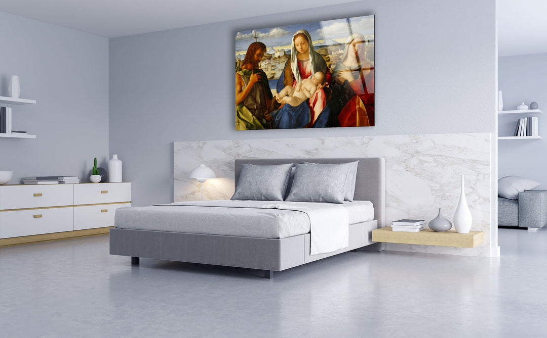 Madonna of the Meadow Glass Wall Pictures | Artistic Wall Decor