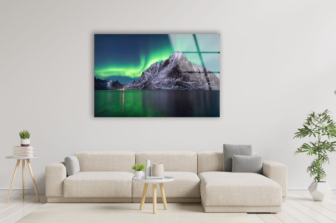 Northen Lights Glass Wall Art picture on glass wall art, photos printed on glass