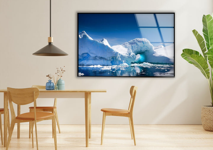 Iceberg Wall Glass Wall Art custom glass photo prints, large glass prints