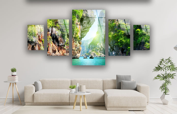 Thailand Phuket Island Landscape Glass Wall Art, glass photo prints, glass picture prints