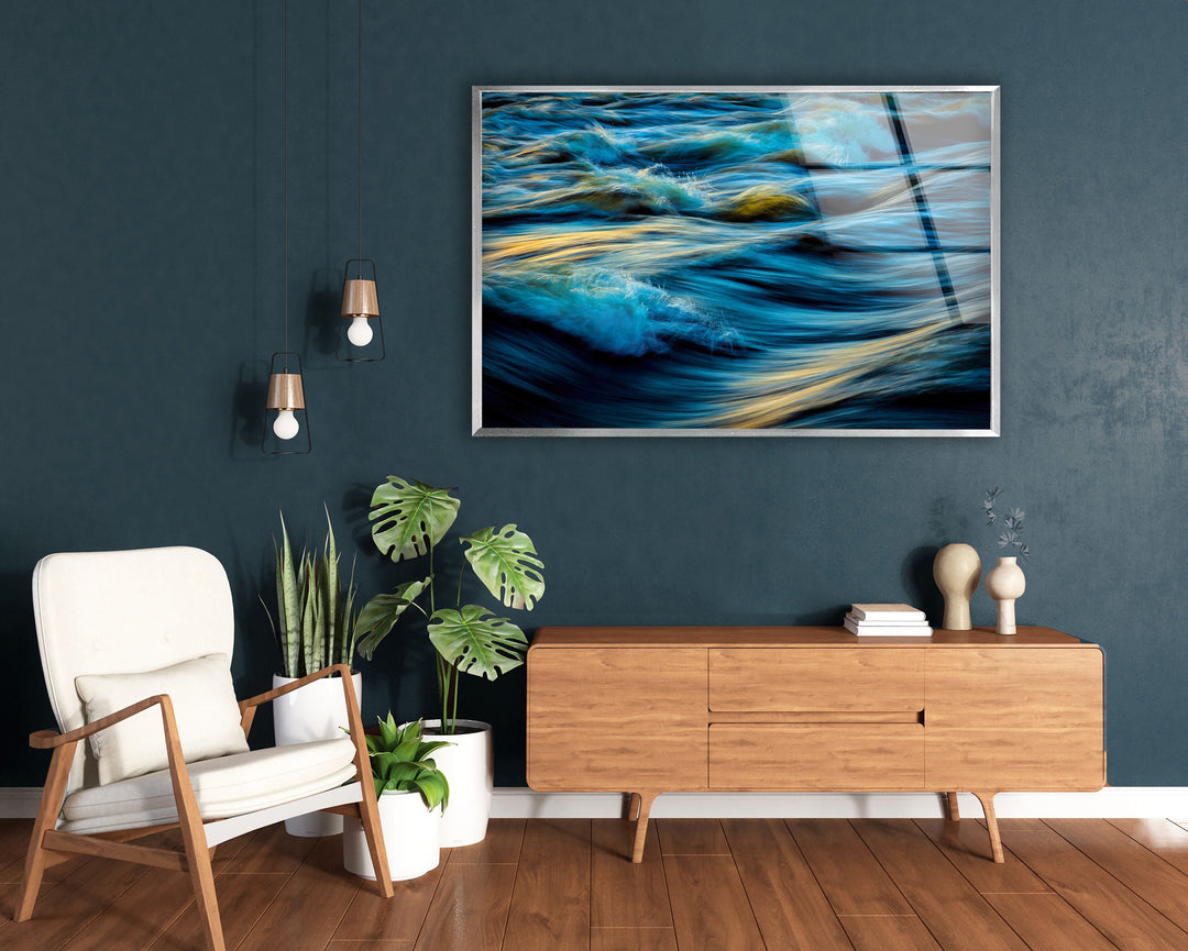 Ocean Waves Glass Wall Art custom glass photo prints, large glass prints