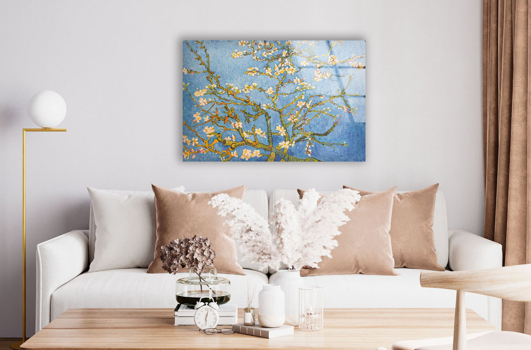 Almond Blossom by Vincent Van Gogh Glass Wall Art, Glass Printing Wall Art, Print photos on glass