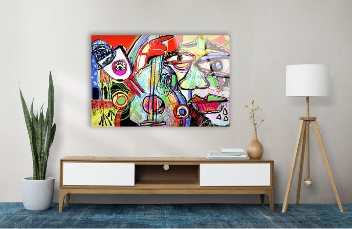 Picasso Art Picture on Glass | Elegant Wall Art