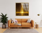 Gold Glitter Abstract Glass Wall Art, art glass wall art, glass wall art pictures