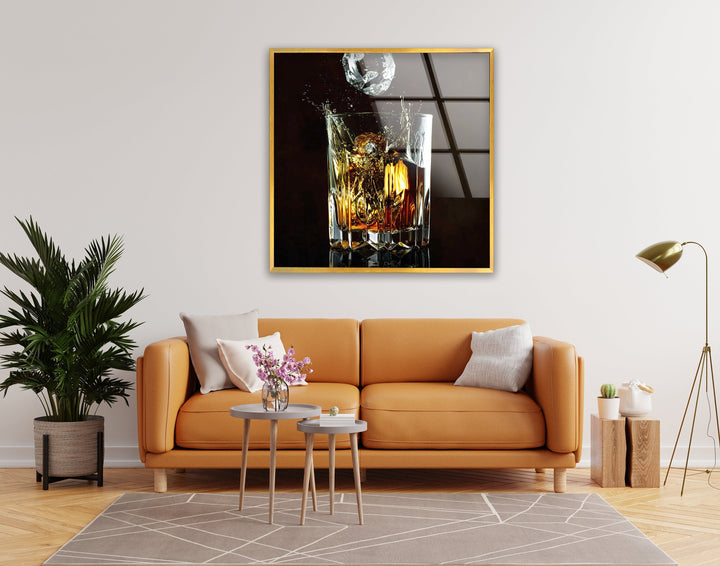 Iced Cocktail Glass Wall Art, glass pictures for Wall, glass prints wall art