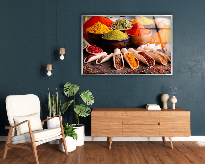 Vivid Spices Glass Wall Art, glass image printing, glass prints from photos