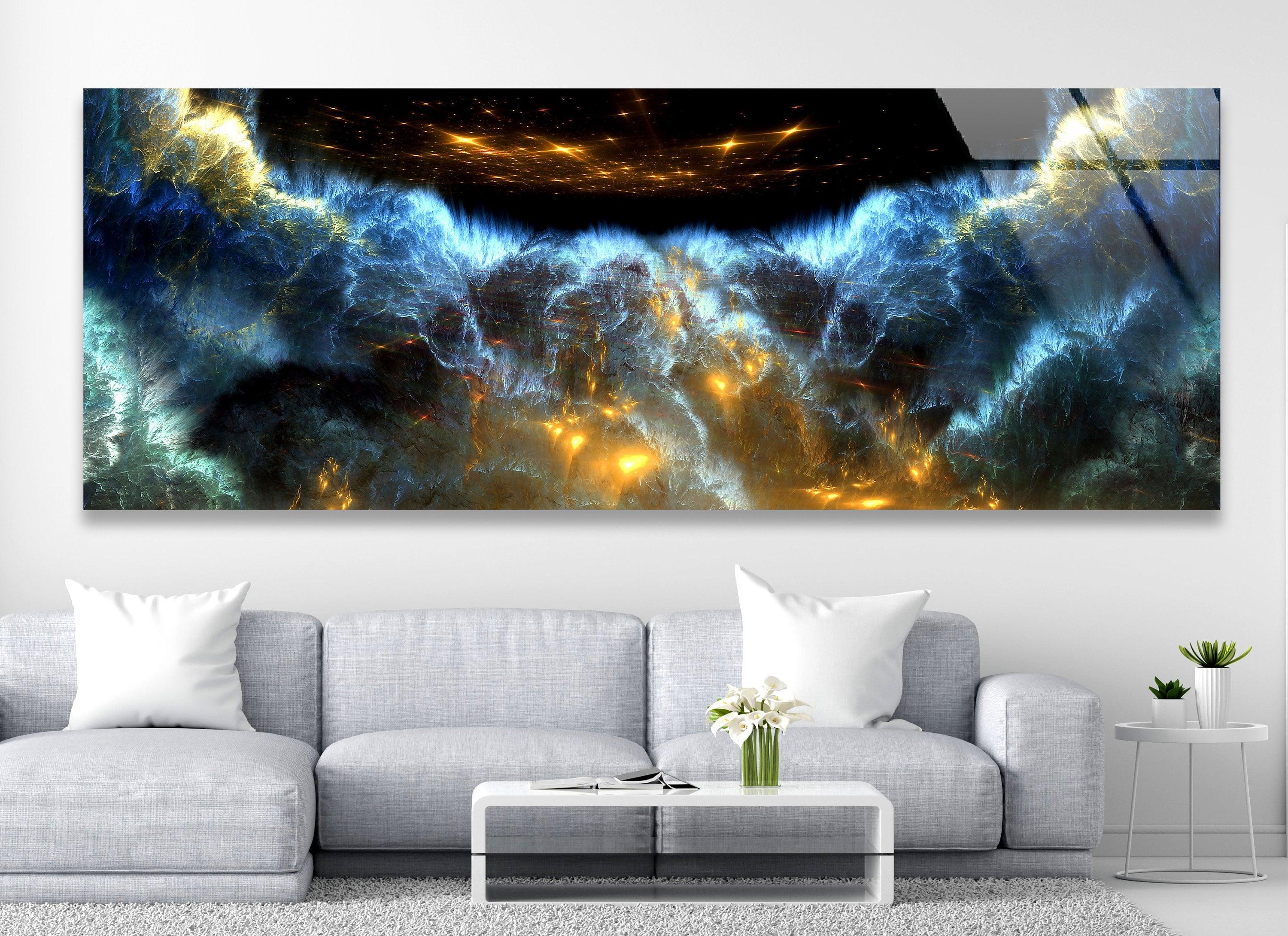 Illusion Abstract Tempered Glass Printing Wall Art , Natural And Vivid Wall Decor , Modern Wall Art, Extra Large Wall Art offers