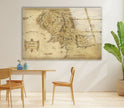 Lord Of The Rings Movie Map Tempered Glass Wall Art - MyPhotoStation