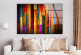 Colorful Painted Wooden Panels Glass Wall Art