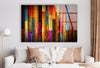 Colorful Painted Wooden Panels Glass Wall Art