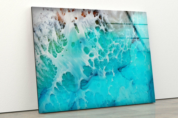 Aerial View of Ocean Glass Wall Art glass photo prints, glass picture prints