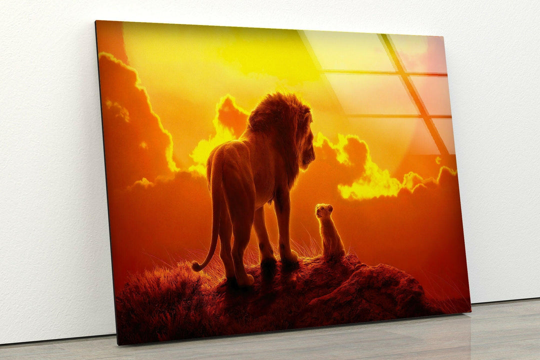 Orange Lion King Glass Wall Art print on glass, glass printed photos