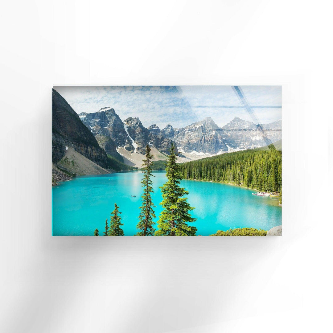 Moraine Lake Landscape Glass Wall Art