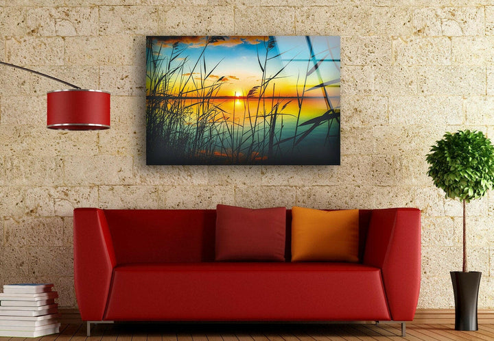 Nature Lake Landscape Tempered Glass Wall Art - MyPhotoStation