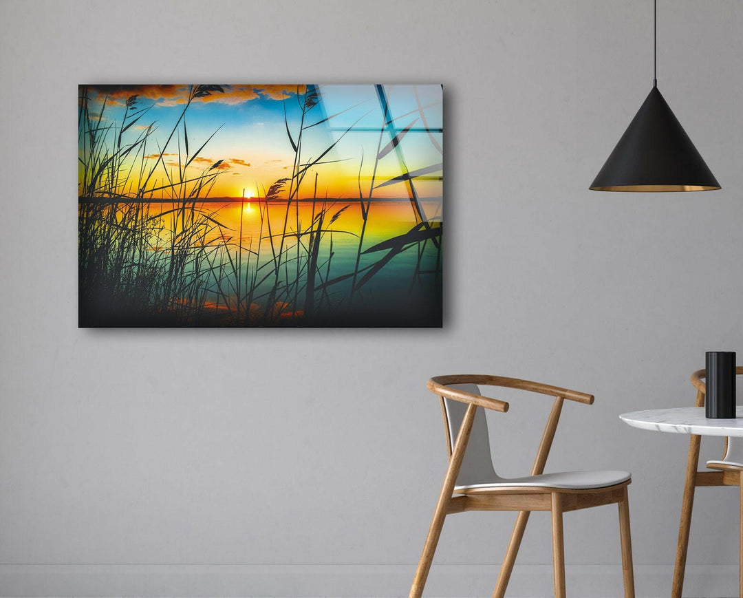 Nature Lake Landscape Beautiful Wall Art on Glass