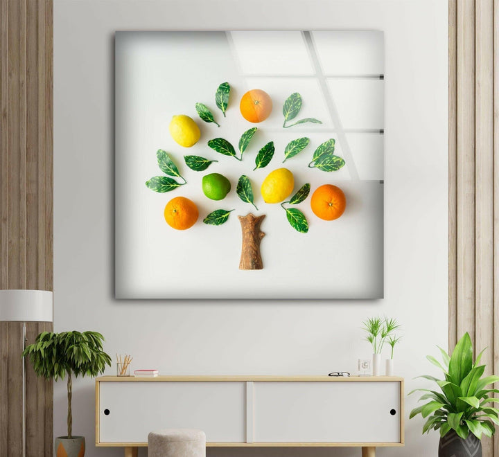 Citrus Fruits Glass Wall Art, glass image printing, glass prints from photos