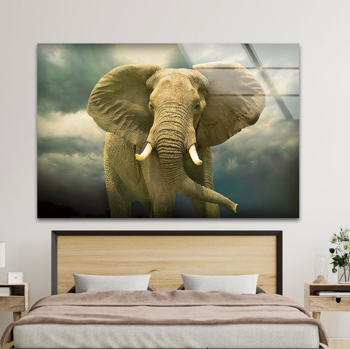 Savannah Elephant Glass Wall Art art glass wall art, glass wall art pictures