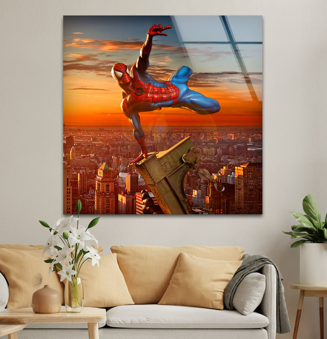 Spider-Man Glass Art Painting & Cool Home Decor