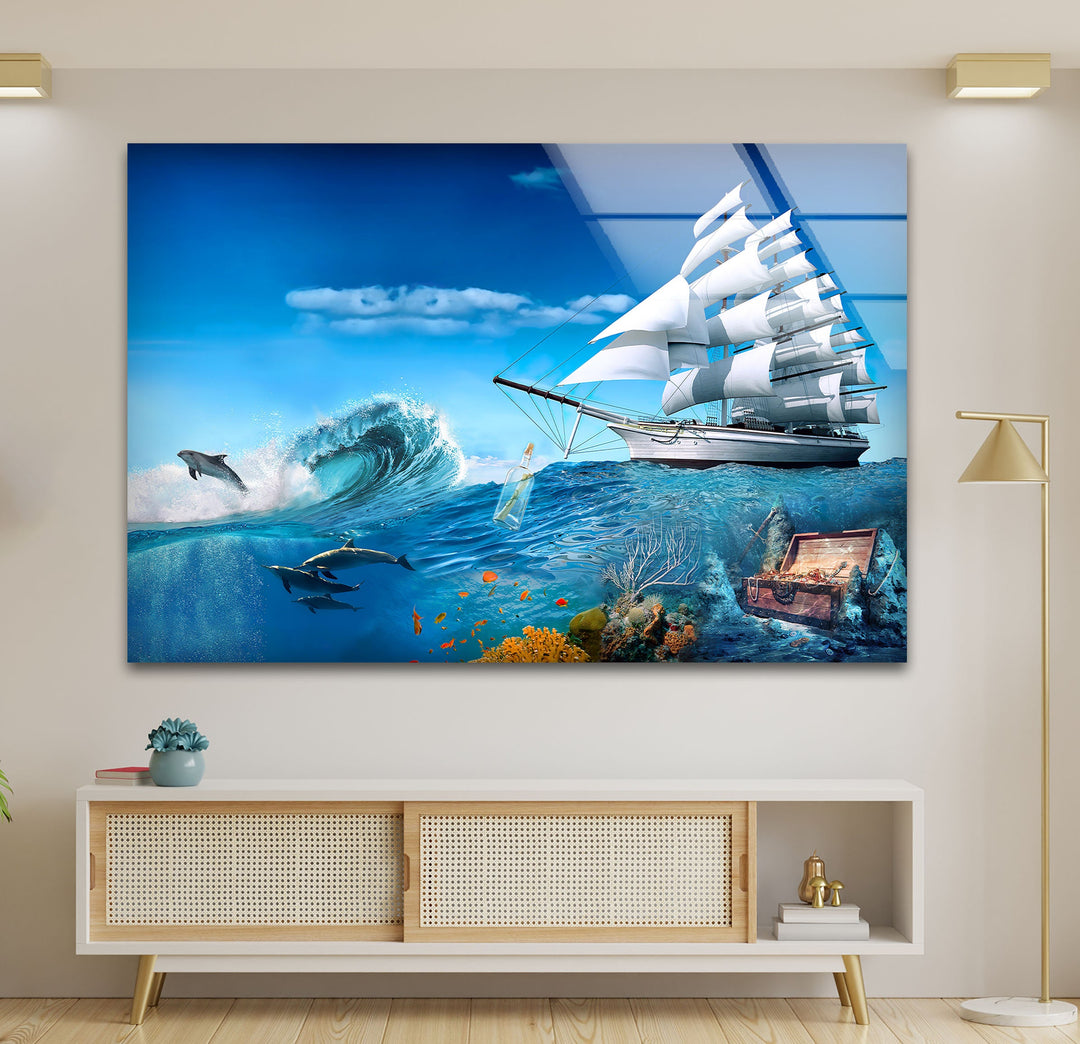 Bottom of The Sea Glass Wall Art glass photo prints, glass picture prints