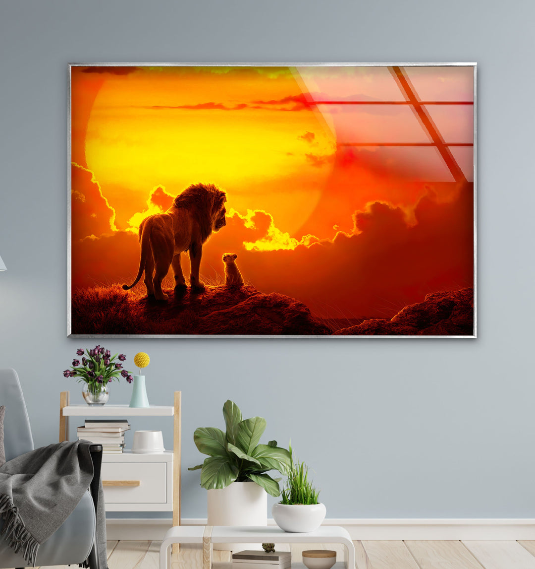 The Lion King Glass Wall Art             glass wall decor, glass wall art decor