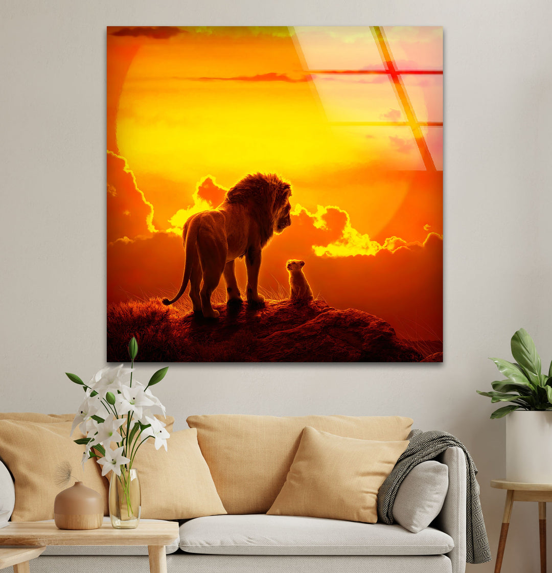 The Lion King Glass Wall Art stained glass wall art, stained glass wall decor