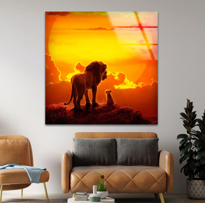 The Lion King Glass Wall Art large glass photo prints, glass wall photos