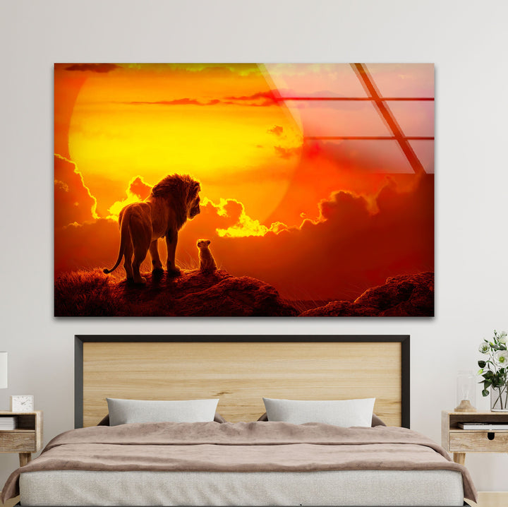 The Lion King Glass Wall Art custom glass photo prints, large glass prints