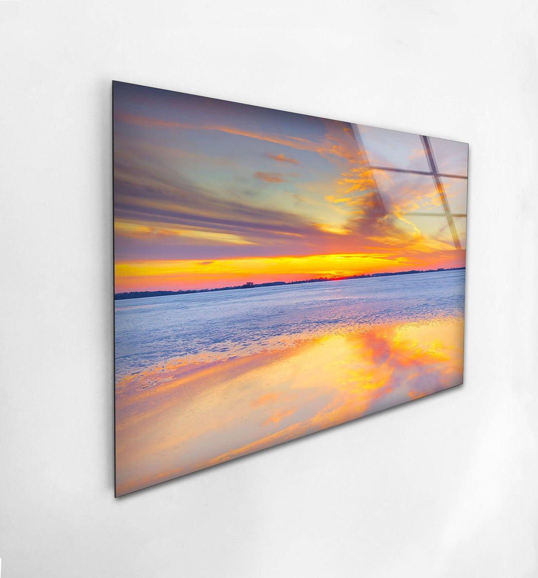 Sky Clouds Sunset Landscape Glass Wall Art large glass photo prints, glass wall photos