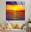 Sunset View Tempered Glass Wall Art