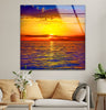 Pretty Sunset Glass Wall Art print picture on glass, Tempered Glass Wall Art