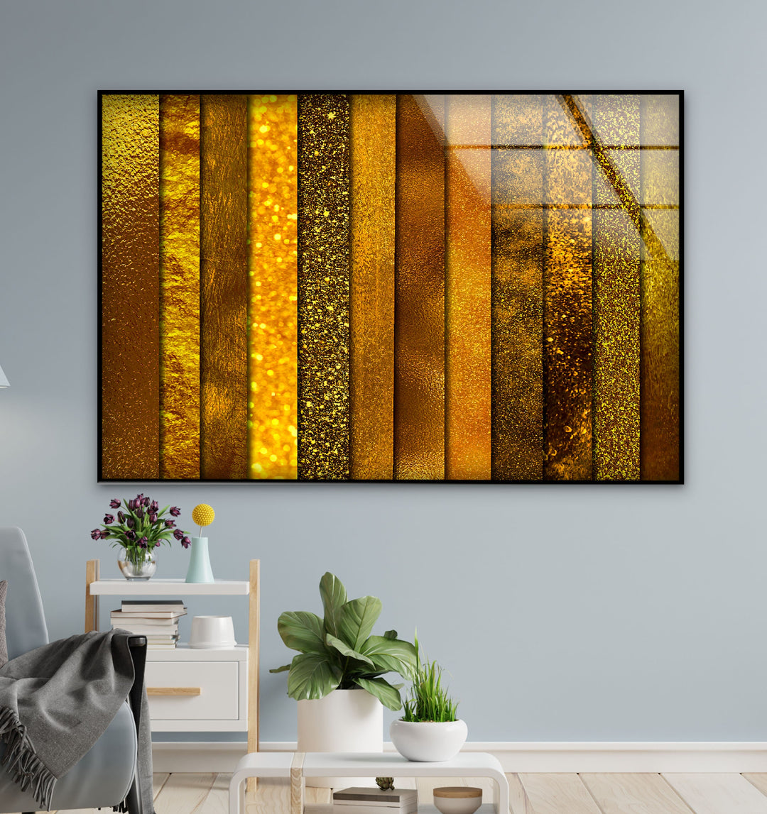 Shimmering Golden Glitter Texture A Vibrant Background wall art