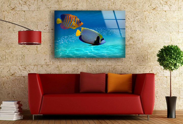 Underwater Fishes And Aquarium Glass Wall Art