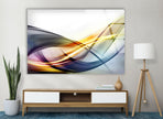 wavy Abstract Tempered Glass Wall Art - Beautiful and useful glass wall art High-quality materials and cutting-edge printing methods are used to make our Glass Wall Art and Tempered Glass Wall Art. These pieces not only show off your best designs and images in great detail, but they also last a very long time. Our range of glass paintings and wall pictures will keep your home looking stylish and up-to-date.