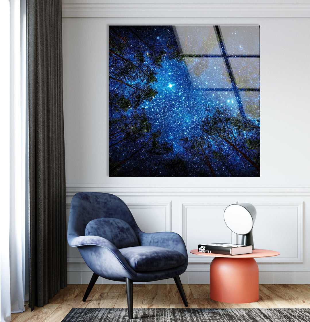 Night Sky Glass Wall Art, art glass wall art, glass wall art pictures