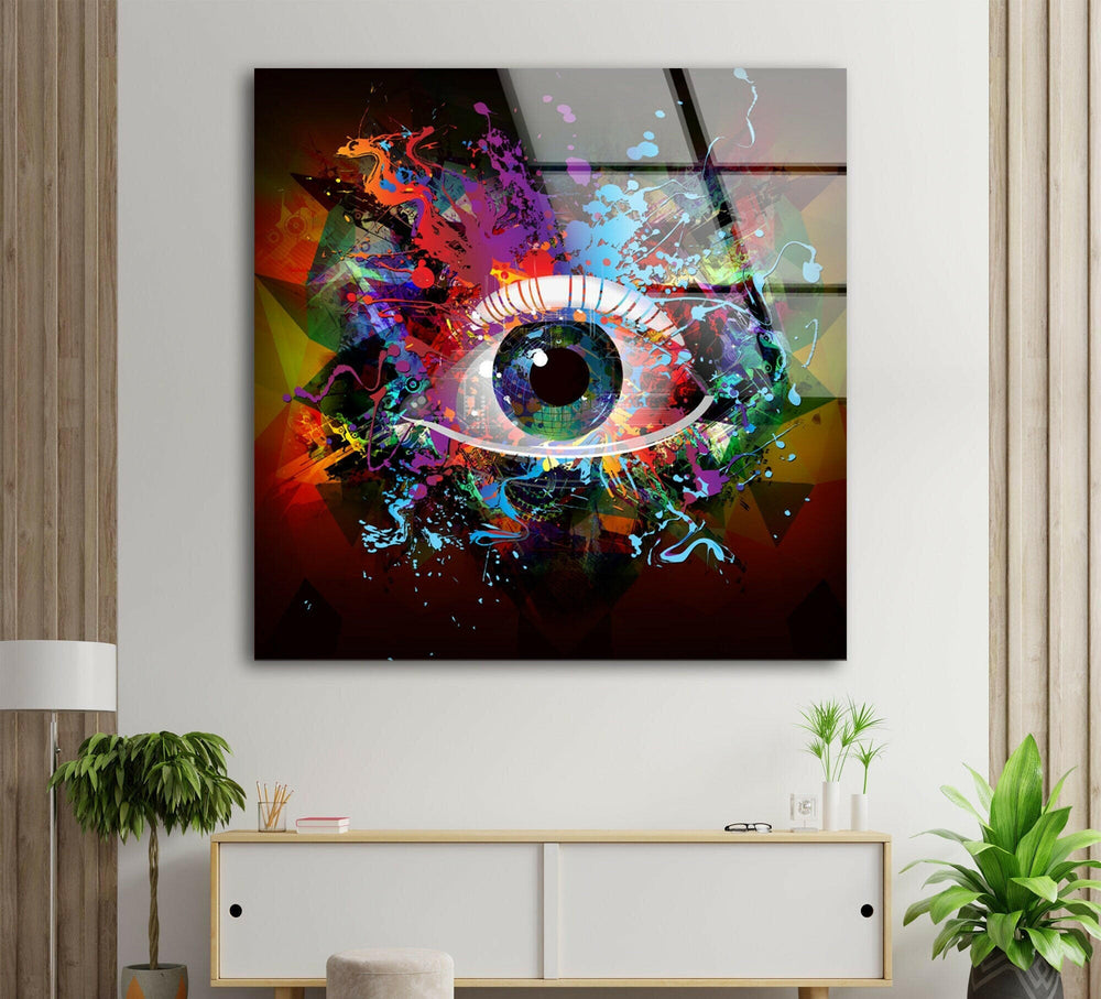 The Colorful Eye Abstract Modern Glass Wall Art & Cool Prints