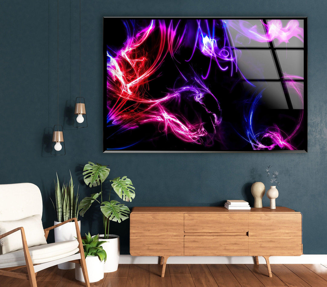 Dark Purple Smoke Glass Wall Art