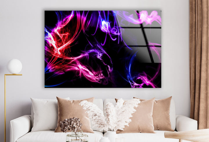 Dark Purple Smoke Glass Wall Art , photo print on glass, prints on glass wall art